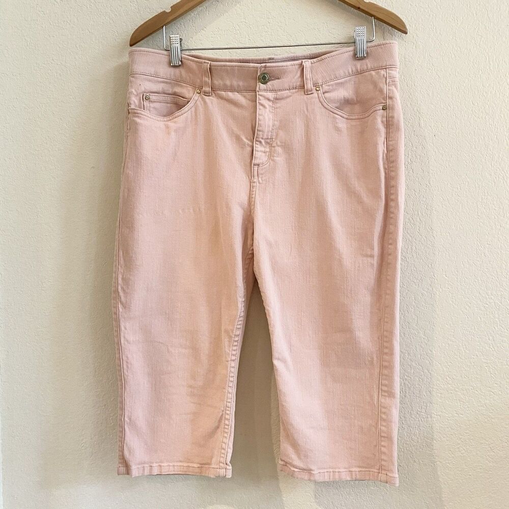Rafaella Womens Weekend Dusty Pink Capri‎ Pants Size 16 99% Cotton